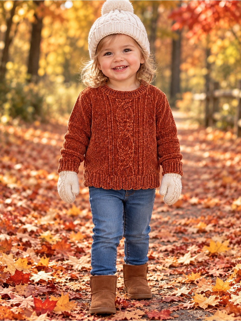 Tommy Bahama Girls 3T Rust Orange Artisan Cable Knit Sweater NWOT